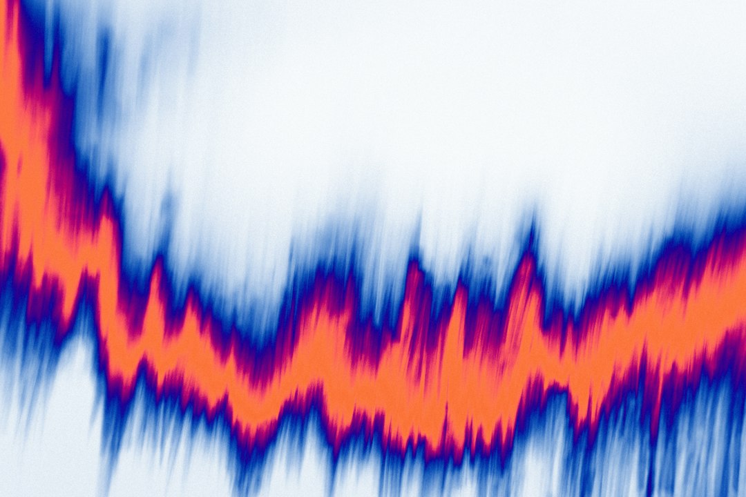 Ondas sísmicas como imagen ilustrativa de actividad sísmica