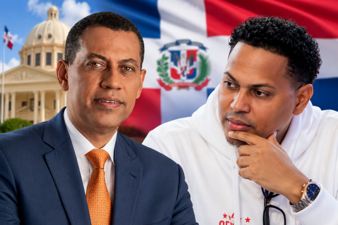 Guido Gómez y Santiago Matías - debate presidencial República Dominicana Guido Gómez y Santiago Matías en composición editorial sobre liderazgo y Presidencia de la República Dominicana