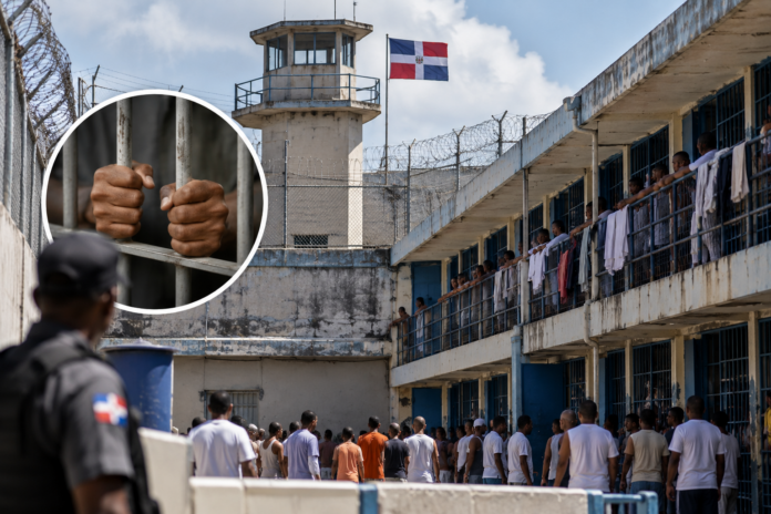 Ilustración editorial sobre las prisiones y el sistema penitenciario de la República Dominicana